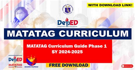 MATATAG Curriculum Guide Phase 1 SY 2024.
